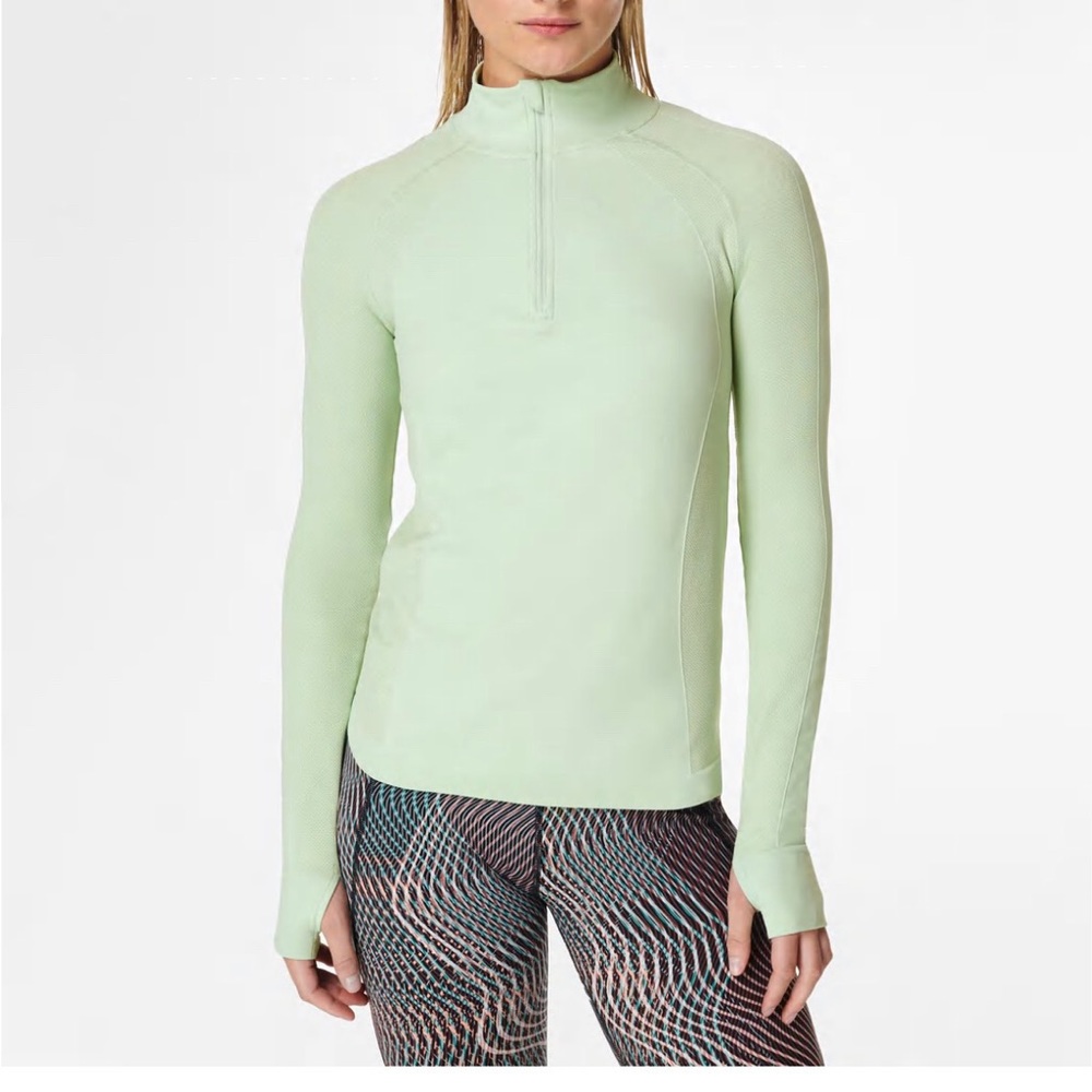 Sweaty Betty Athlete Seamless Half Zip Long Sleeve Athletic Top